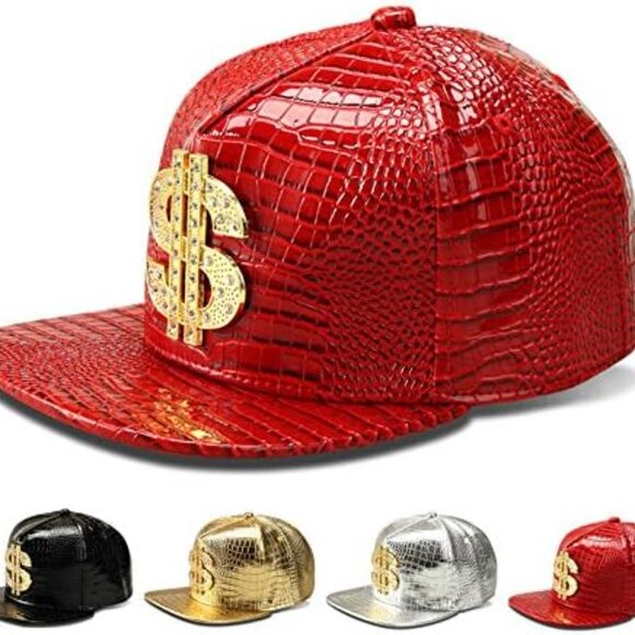 Hip Hop Hat,Flat-Brimmed Hat,Rock Cap,Adjustable Snapback Hat for Men and Women - Picture 4 of 6